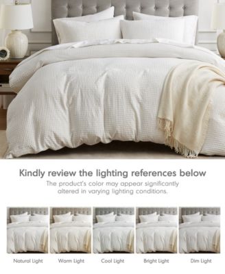 Mina Waffle Textured 2-Pc. Duvet Cover Set, Twin/Twin XL