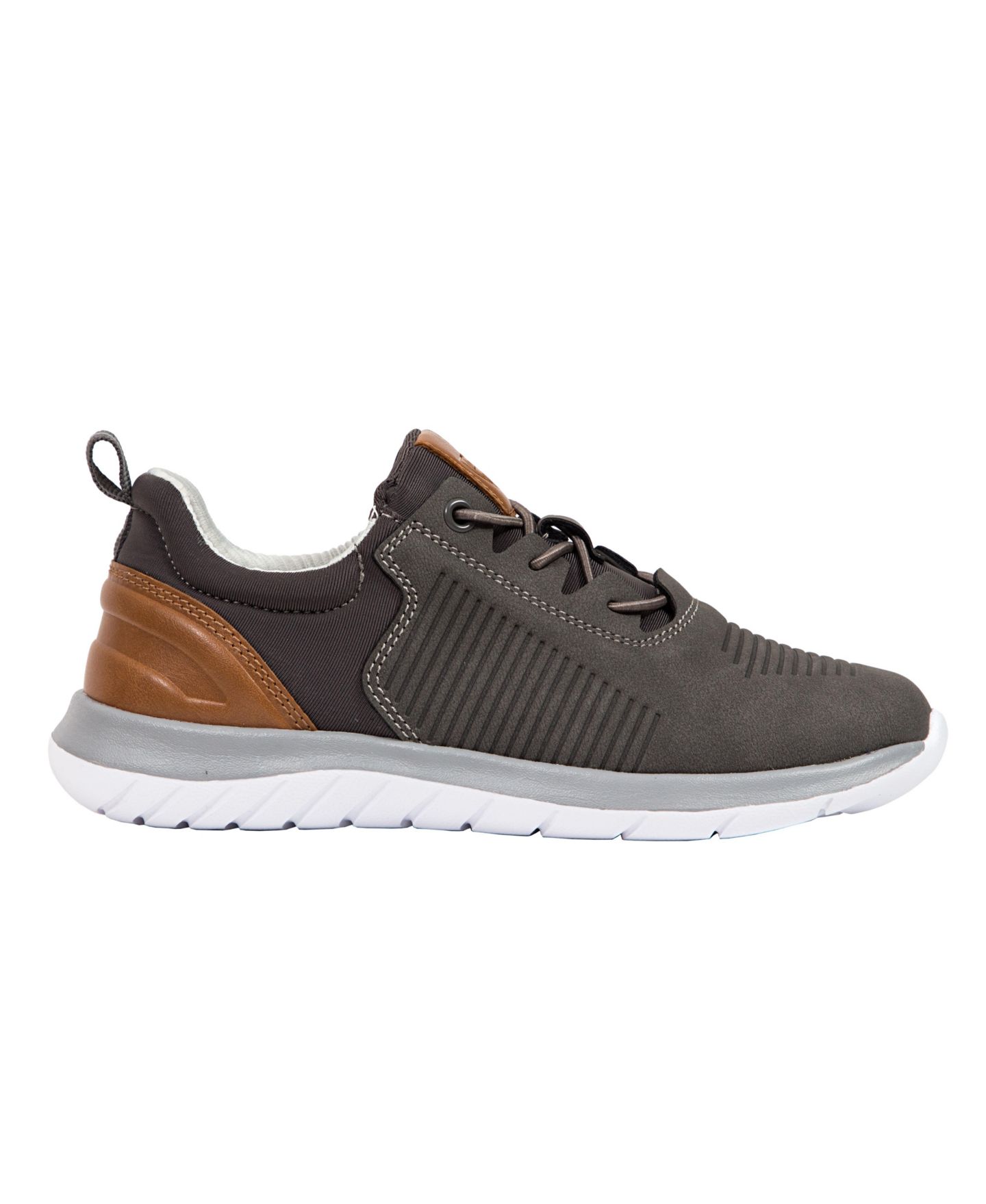 Кроссовки DEER STAGS Jack Junior Bungee Lace Dress Fashion Sneakers для мальчиков, цвет: Серый / Коричневый — фото 2