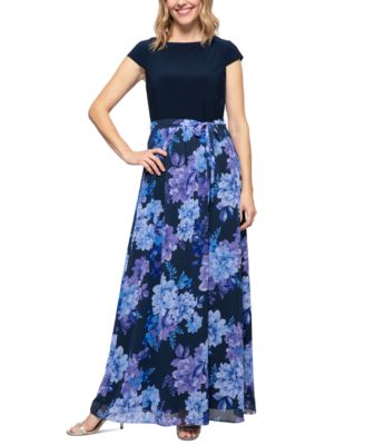 SL Fashions - Women's Mixed-Media Maxi Dress