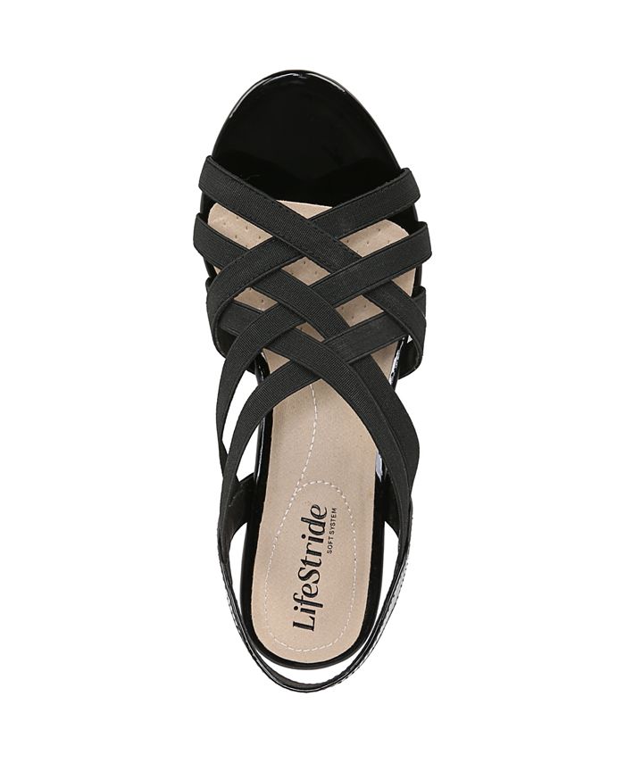 LifeStride Yung Strappy Wedge Sandals - Macy's