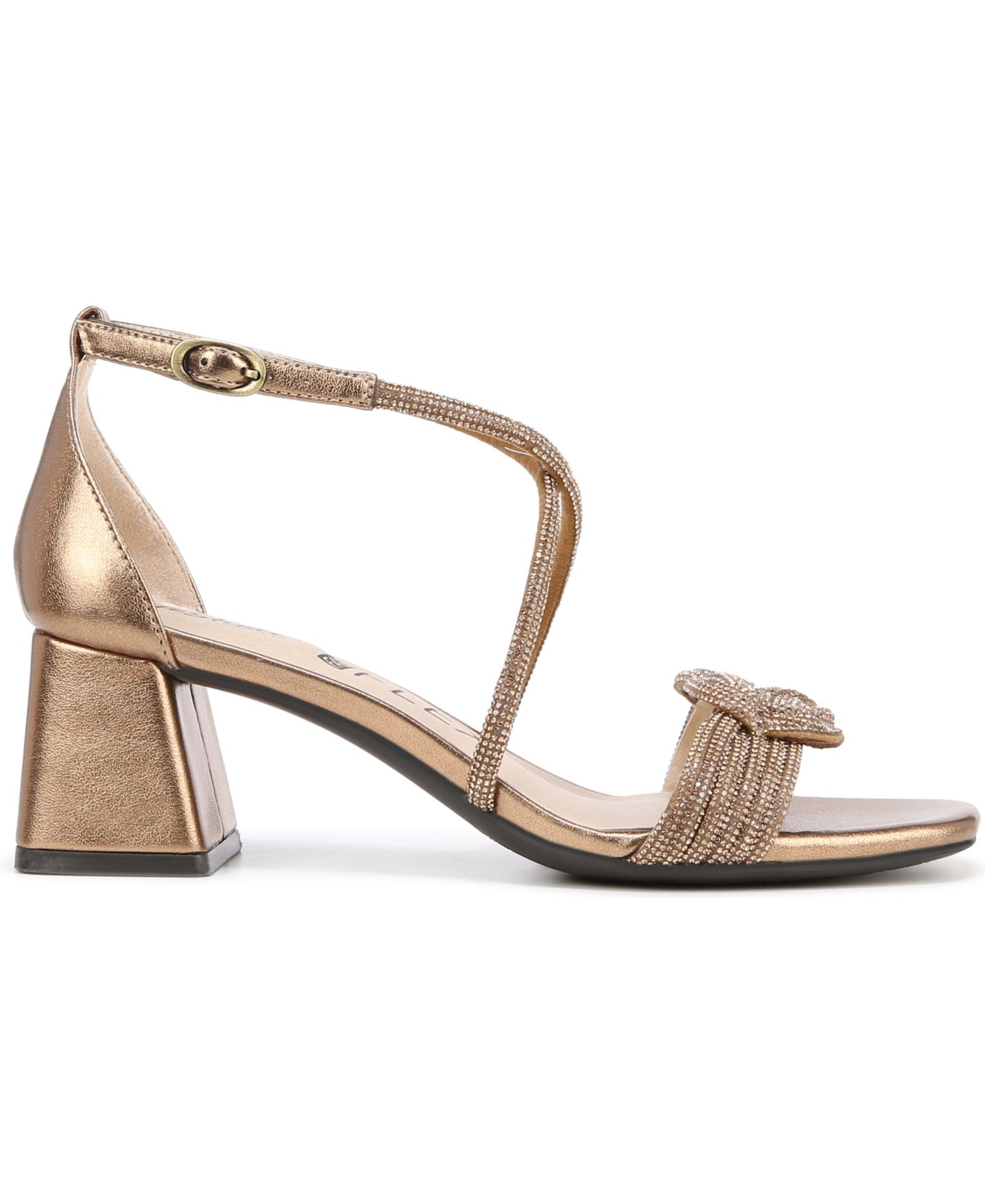 Женские сандалии LifeStride Captivate Strappy Block Heel Dress Sandals, цвет: Бронзовая искусственная кожа — фото 2