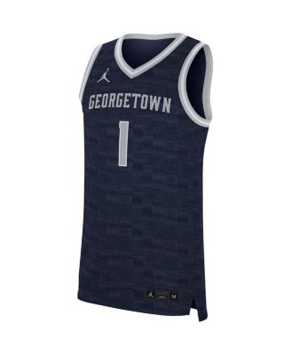 Men's #1 Navy Georgetown Hoyas Replica Jersey