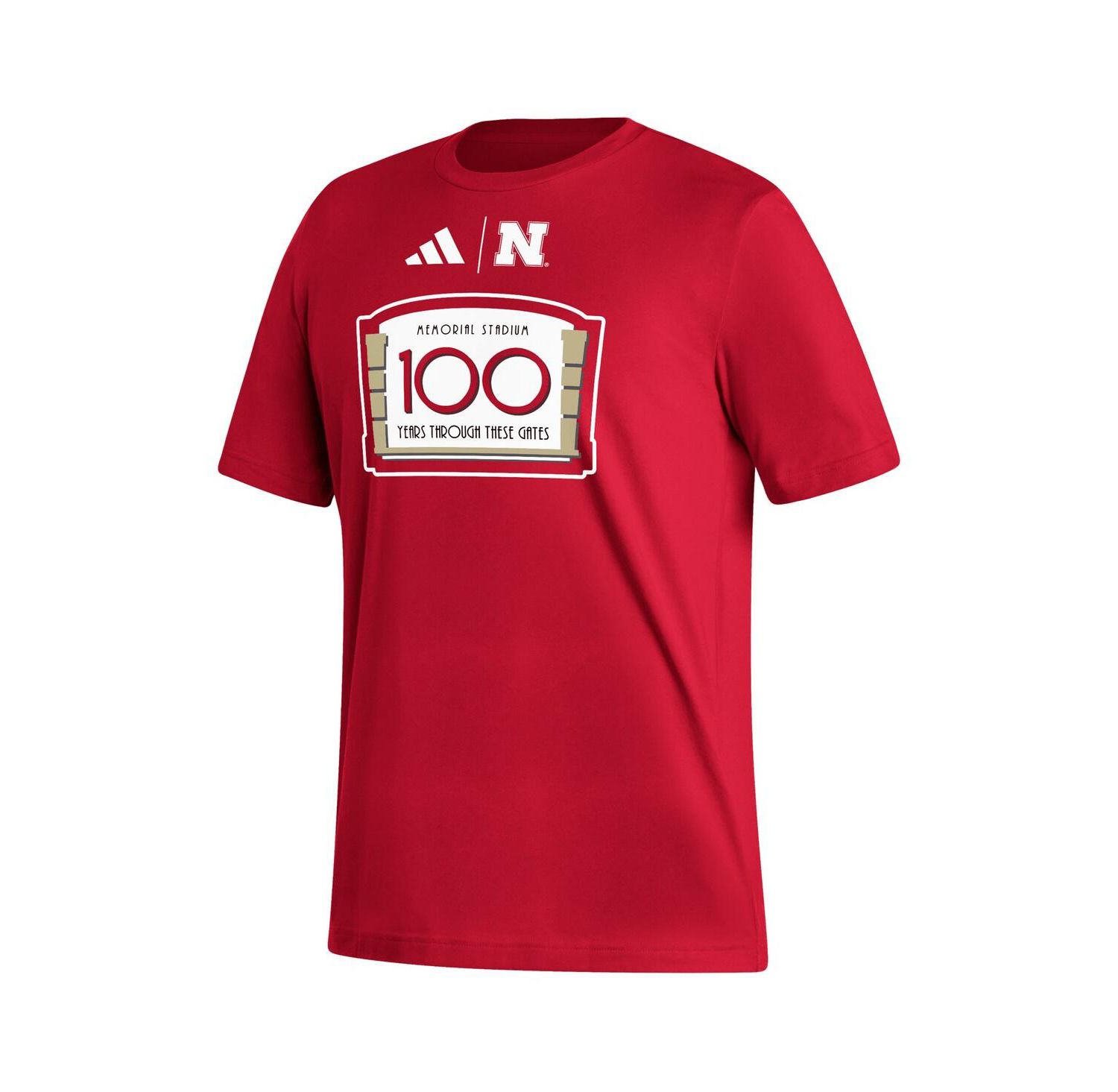 Men's Scarlet Nebraska Huskers Memorial Stadium 100th Anniversary Sideline Strategy Fresh T-shirt