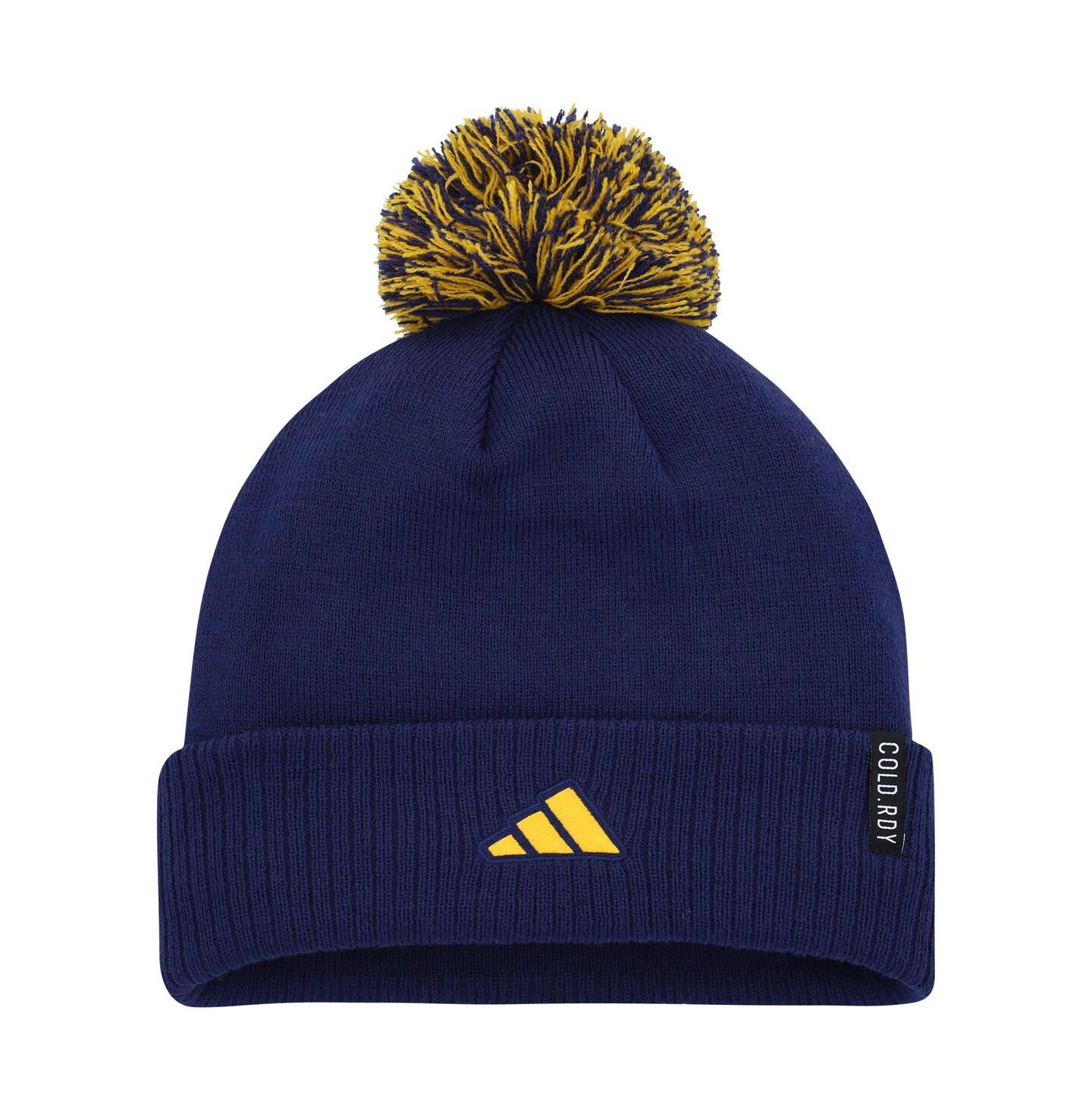 Мужская шапка adidas Blue St. Louis Blues COLD.RDY Cuffed Knit Hat with Pom — фото 2