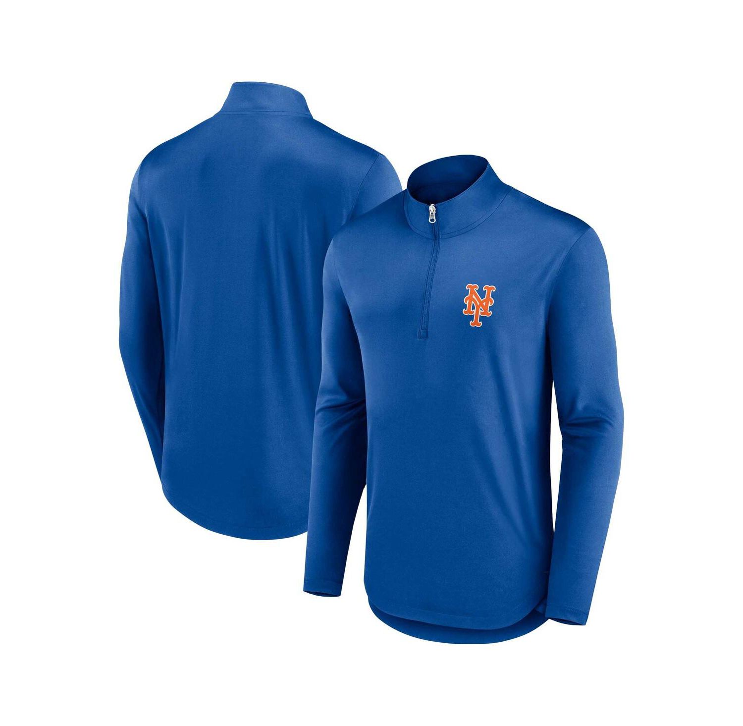 Men's Royal New York Mets Quarterback Quarter-Zip Top