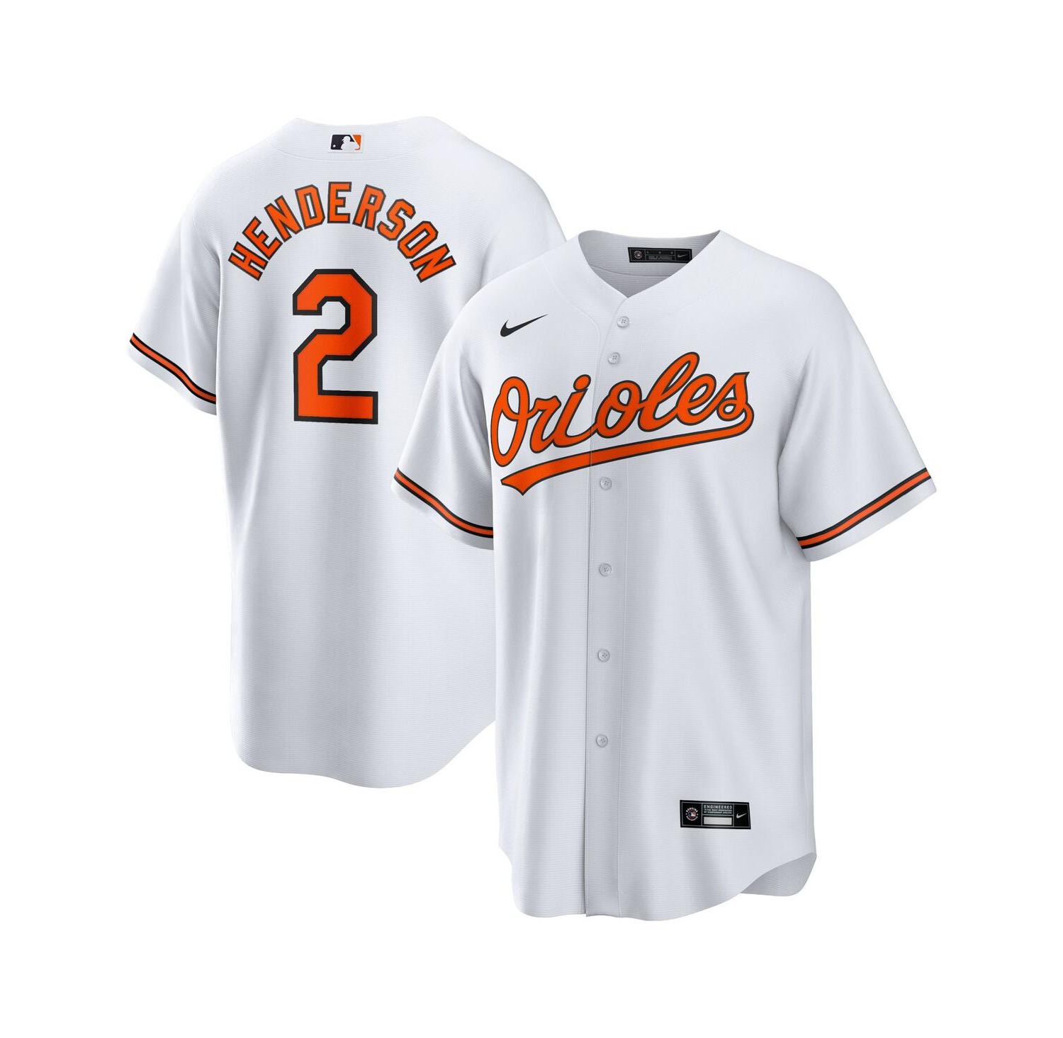 Men's Gunnar Henderson White Baltimore Orioles Home Replica Player Jersey