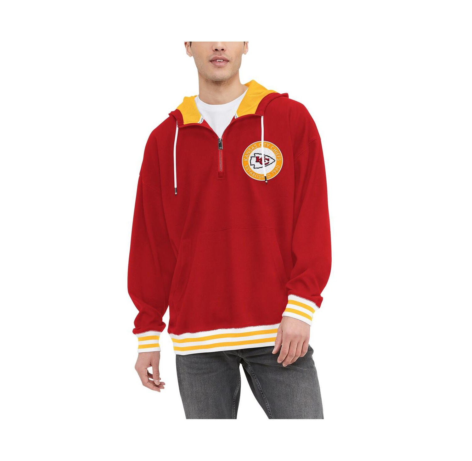 Men's Red Kansas City Chiefs Aaron Quarter-Zip Hoodie