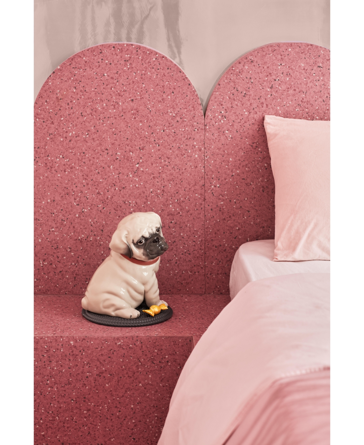 Lladrò Porcelain Puppy Pug Sculpture In Multi