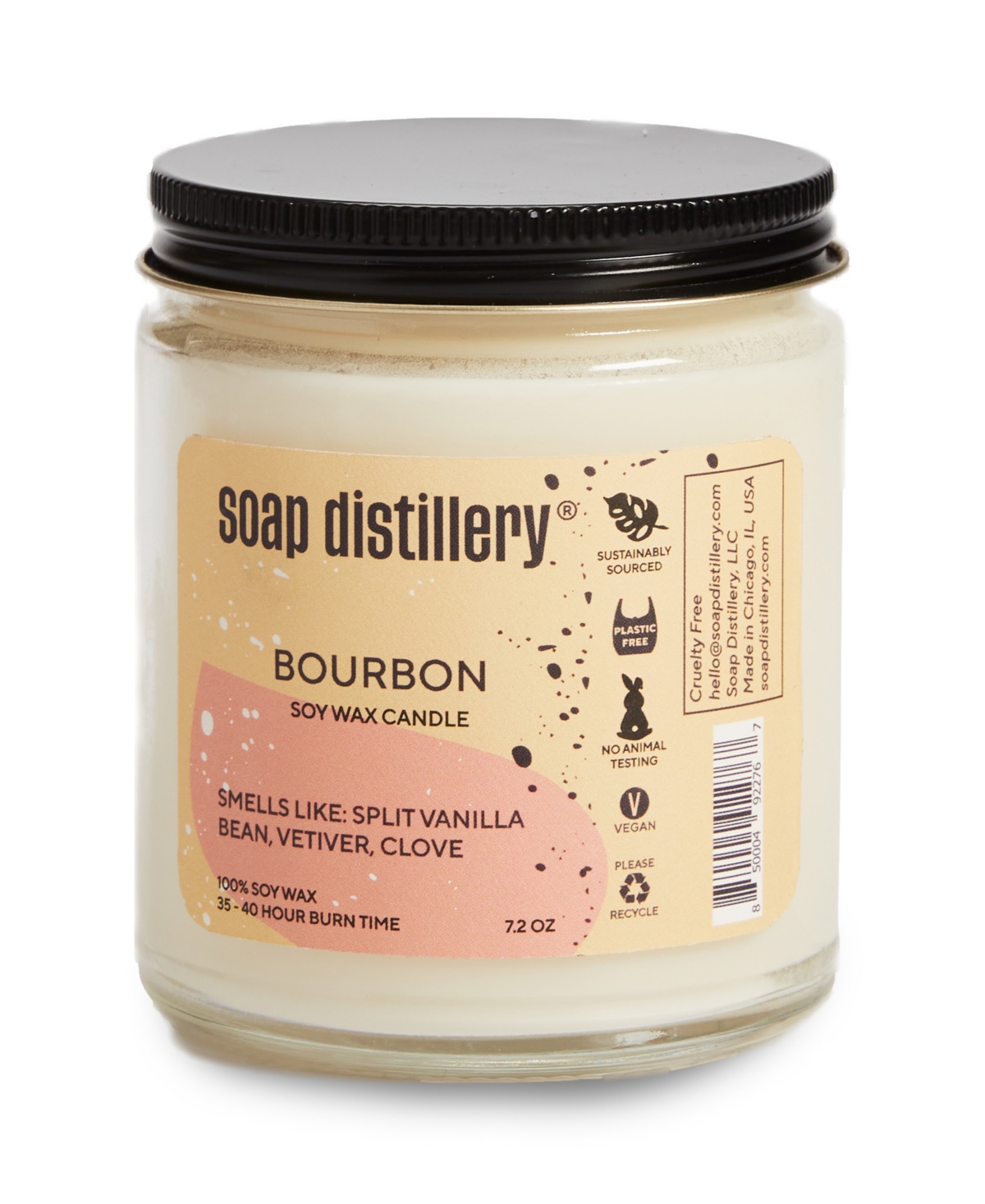 Bourbon Soy Wax Candle - Brown