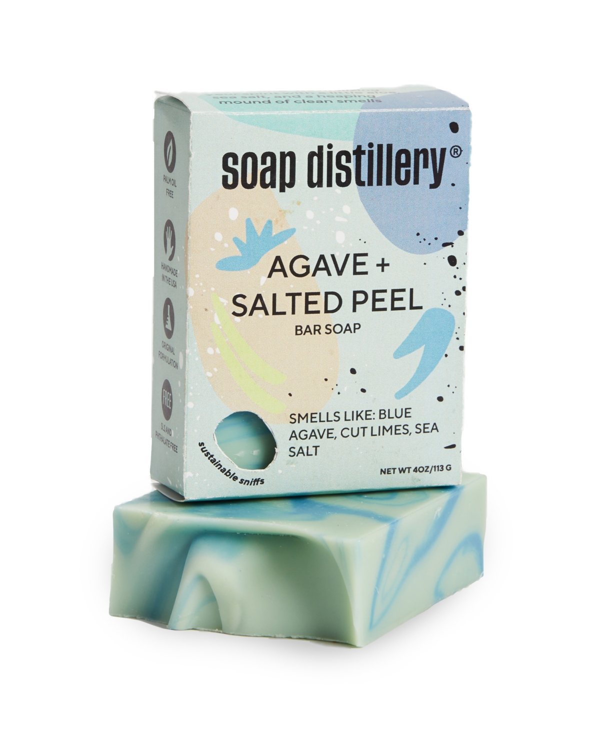 Agave Plus Salted Peel Bar Soap - Green