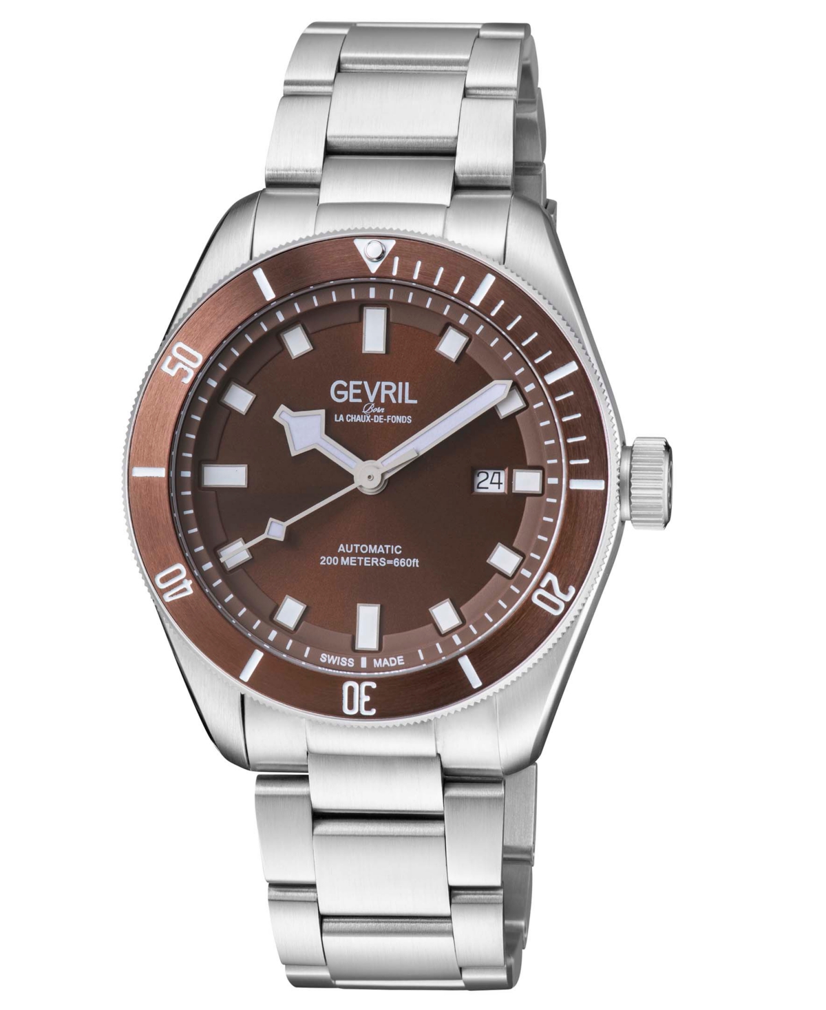 Gevril Men's Yorkville Silver-tone Stainless Steel Watch 43mm