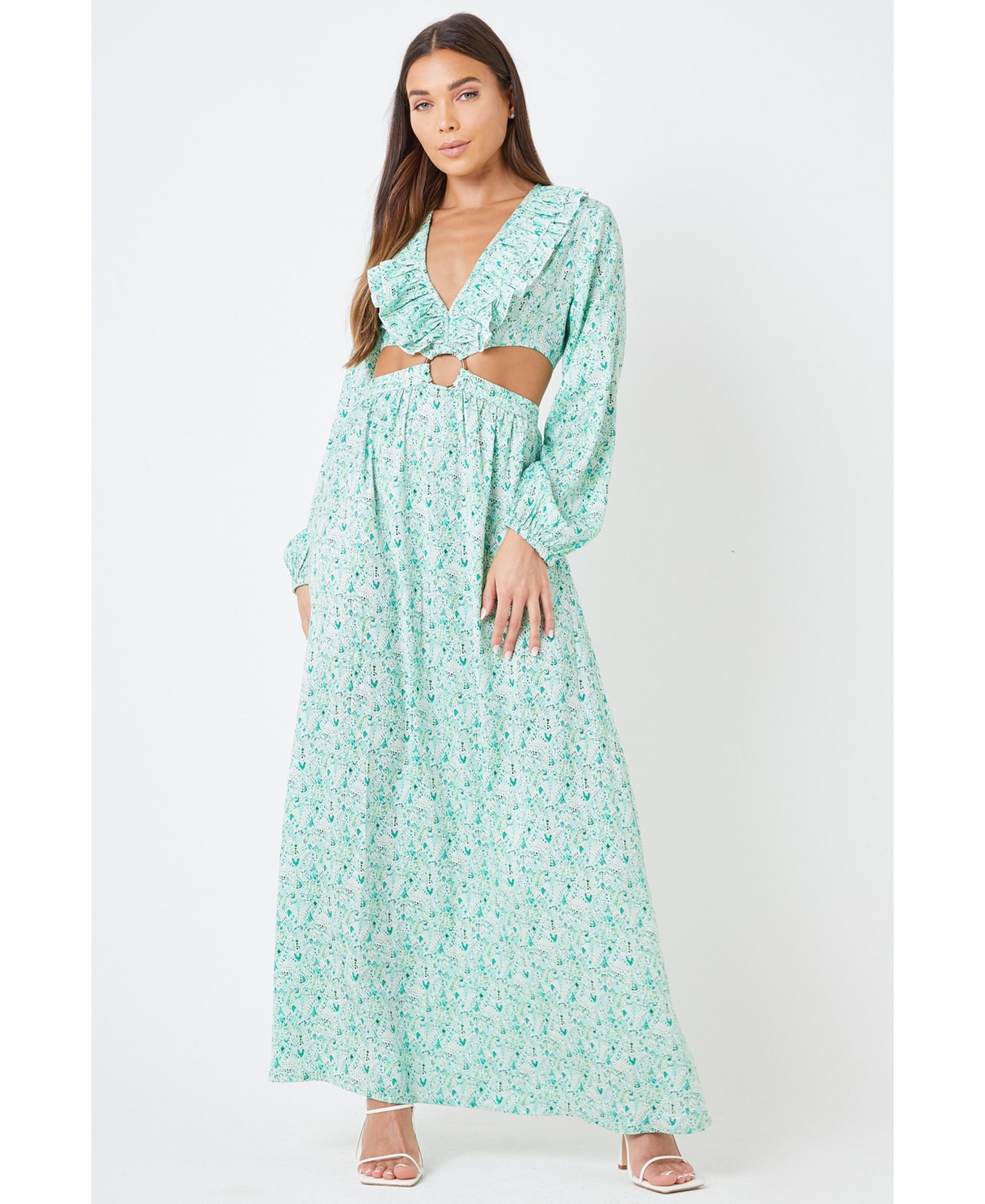 CREEA THE LABEL WOMEN'S PLUNGE MAXI DRESS