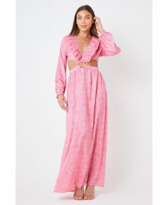U-Plunge Maxi Dress