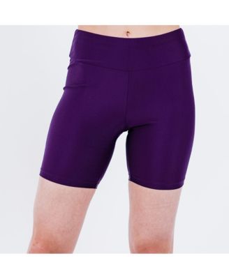 Women's Chlorine Resistant High Waisted Mid-Thigh Swim Shorts