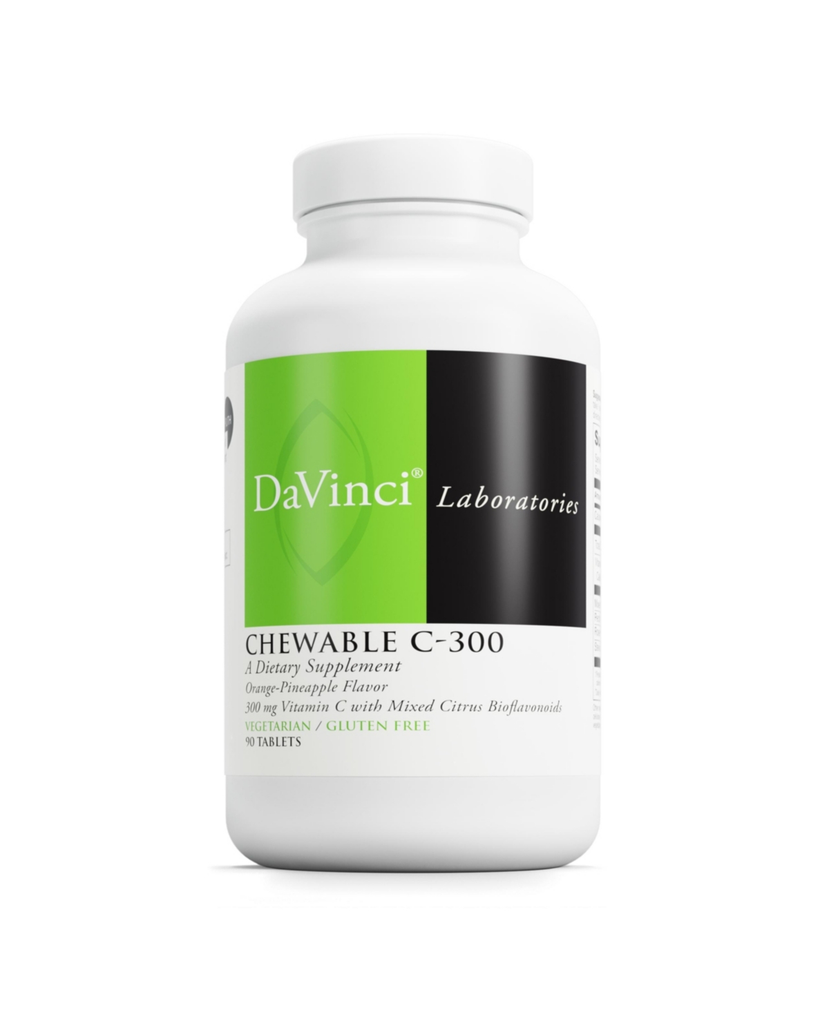 DaVinci Labs Chewable C-300 - Supplement to Support Immune Health, Cholesterol and Collagen Production - With Vitamin C, Pectin and More - Gluten-Free
