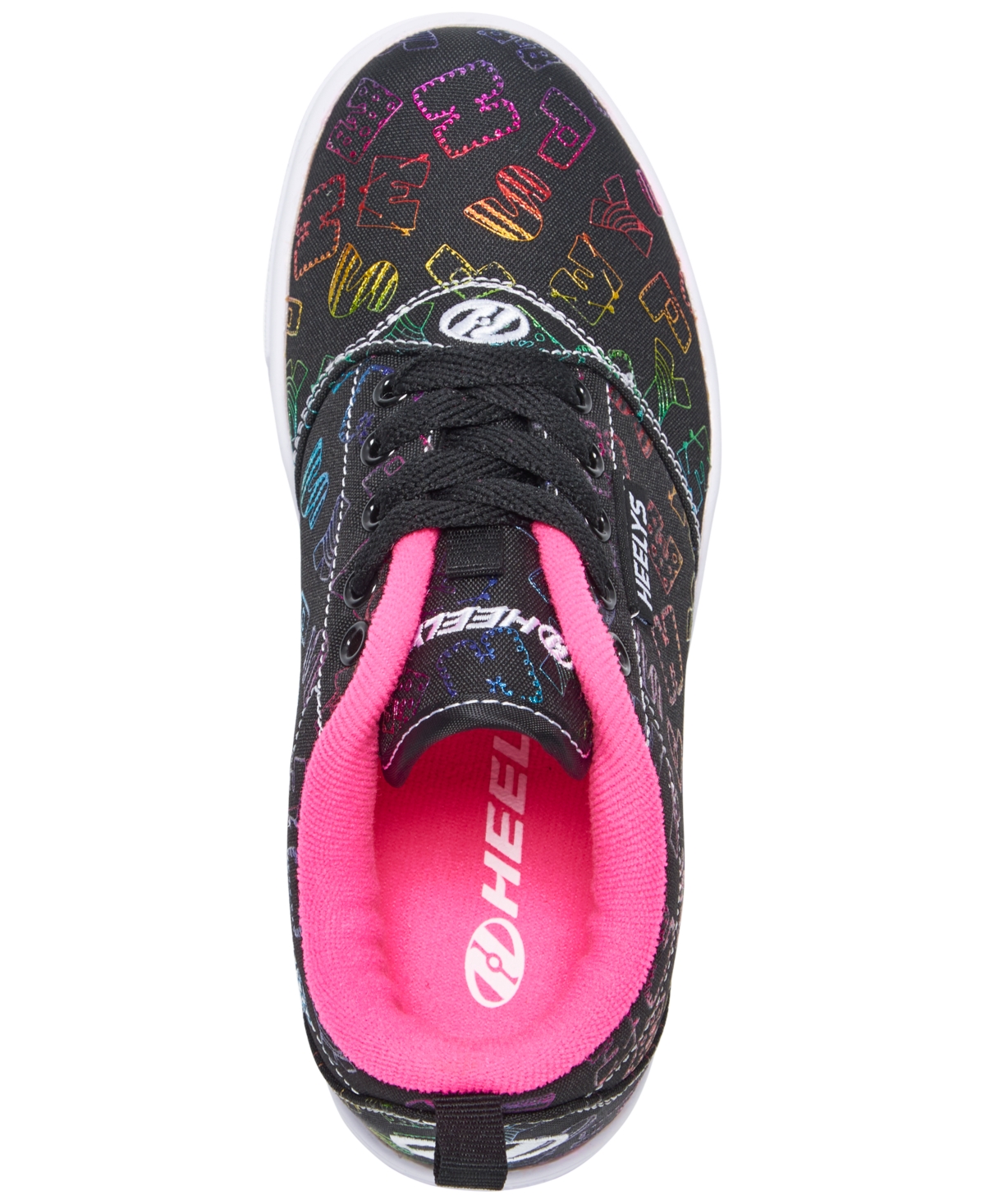 Shop Heelys Big Girls Pro 20 Doodle Print Wheeled Skate Casual Sneakers From Finish Line In Black,pink,white