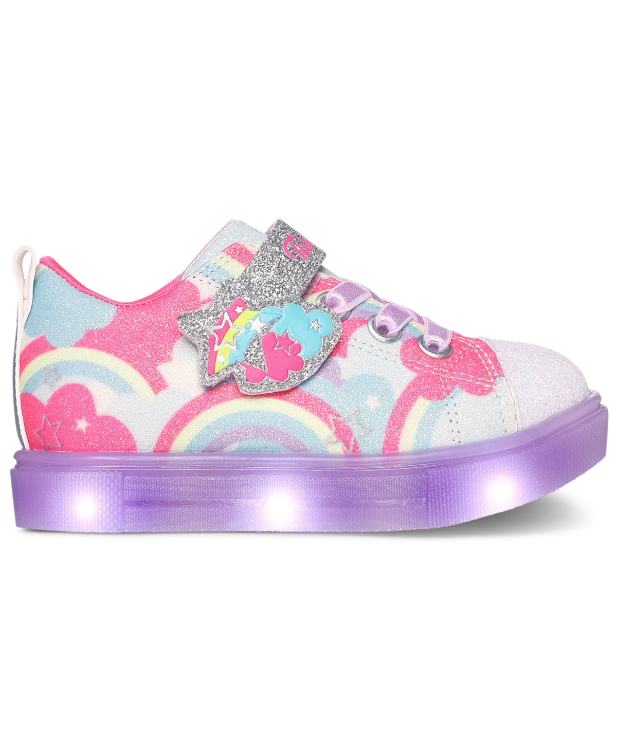 Skechers Toddler Girls Twinkle Sparks Ice 2.0 Light-Up Adjustable Strap Closure Casual Sneakers from Finish Line