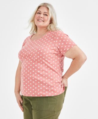 Style & Co - Plus Size Rain Drop Scoop Neck Knit Top