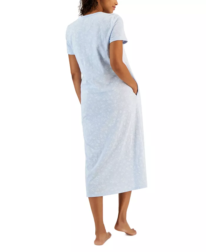 Women's Cotton Printed Nightgown - thumbnail 8