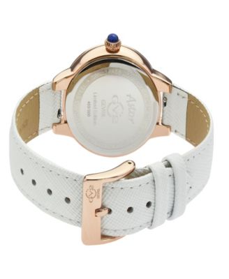 Women's Astor White Genuine Leather Watch 40mm