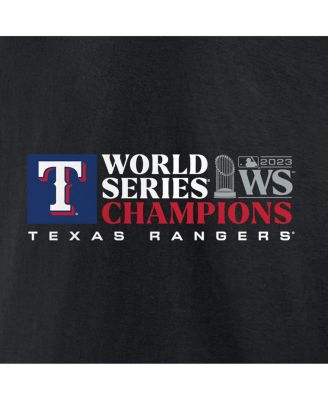 Men's Black Texas Rangers 2023 World Series Champions Milestone Schedule T-shirt