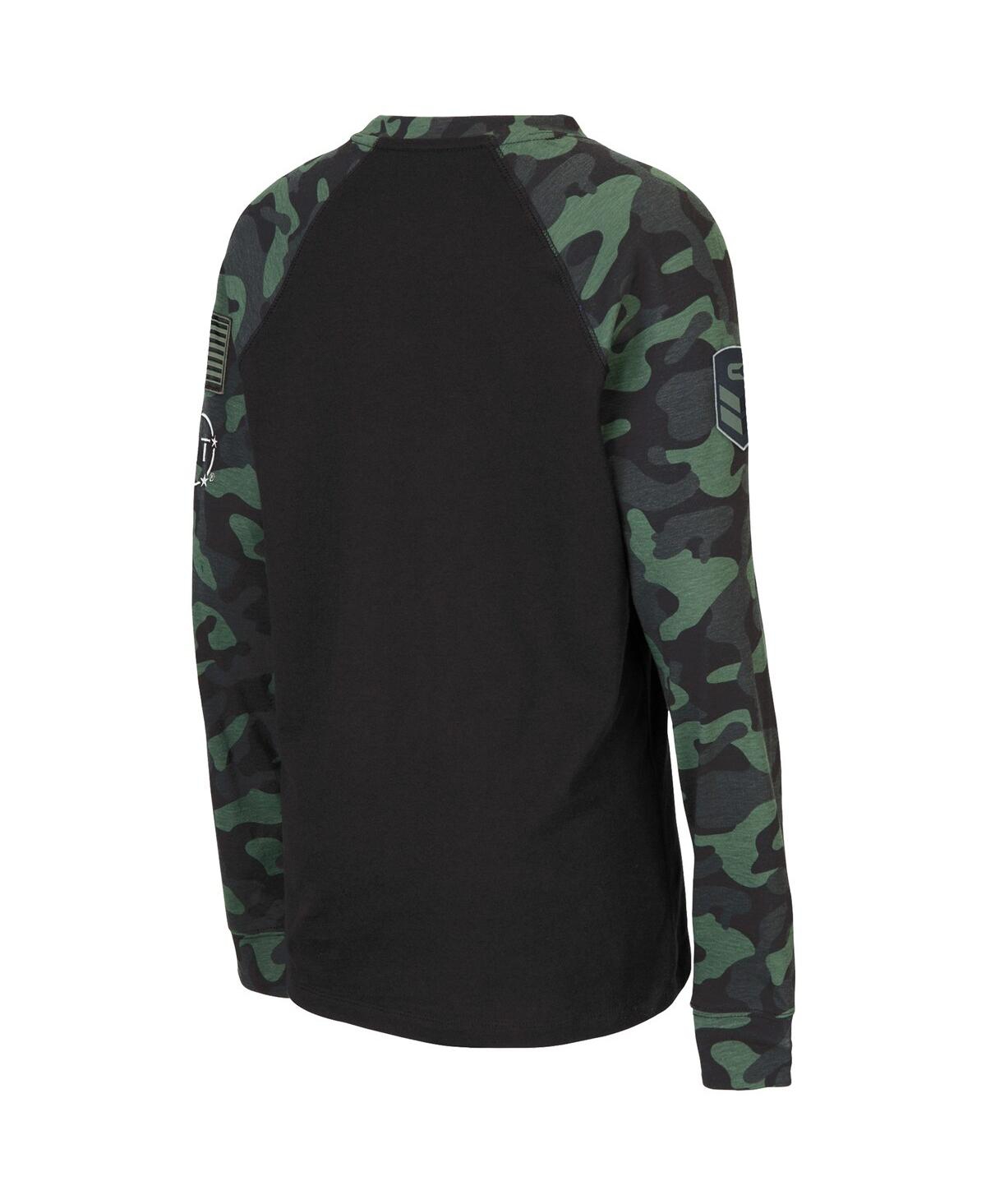 Big Boys Colosseum Camo Kentucky Wildcats Oht Military-Inspired Appreciation Raglan Long Sleeve T-shirt - Camo