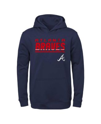 Atlanta Braves Nike Youth Authentic Collection Performance Pullover Hoodie  - Navy