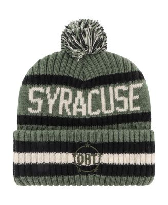 Men's Green Syracuse Orange OHT Military-Inspired Appreciation Bering Cuffed Knit Hat with Pom