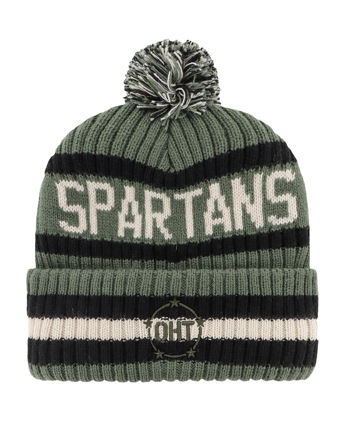 Men's '47 BrandMichigan State Spartans Oht Military-Inspired Appreciation Bering Cuffed Knit Hat with Pom - Green