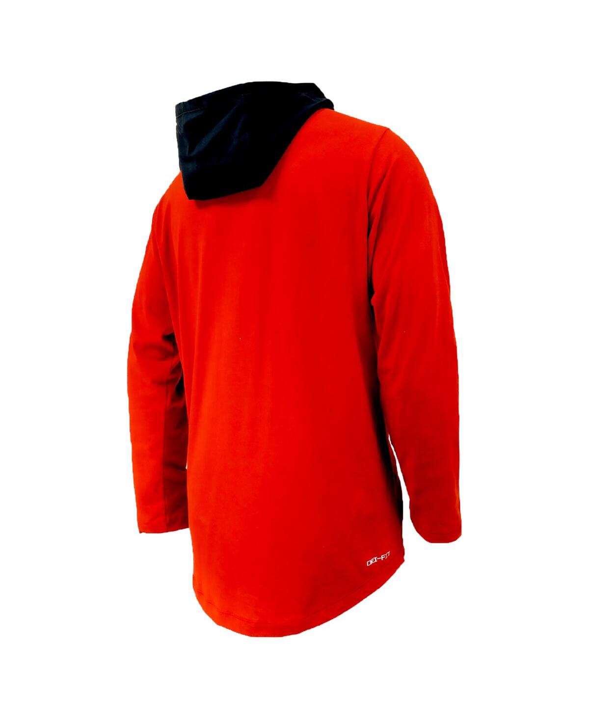 Big Boys NikeOhio State Buckeyes Sideline Performance Long Sleeve Hoodie T-shirt - Scarlet