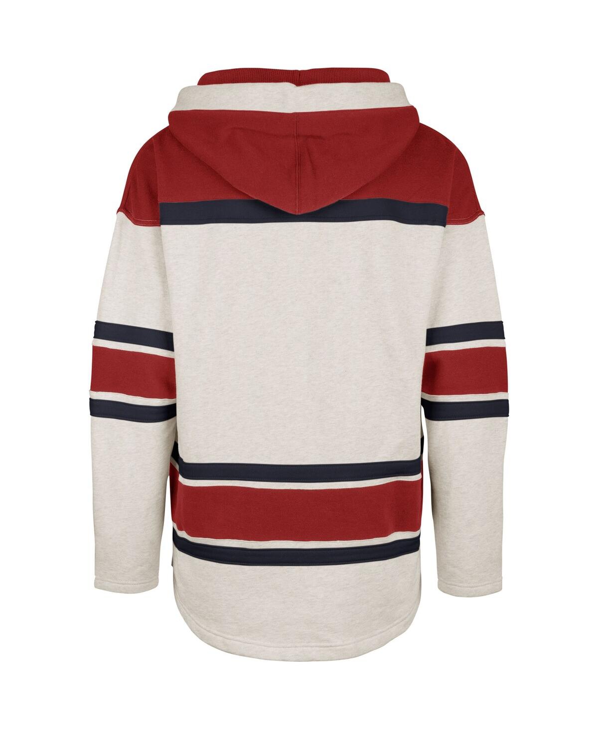 Men's '47 Brand Oatmeal Florida Panthers Rockaway Lacer Pullover Hoodie