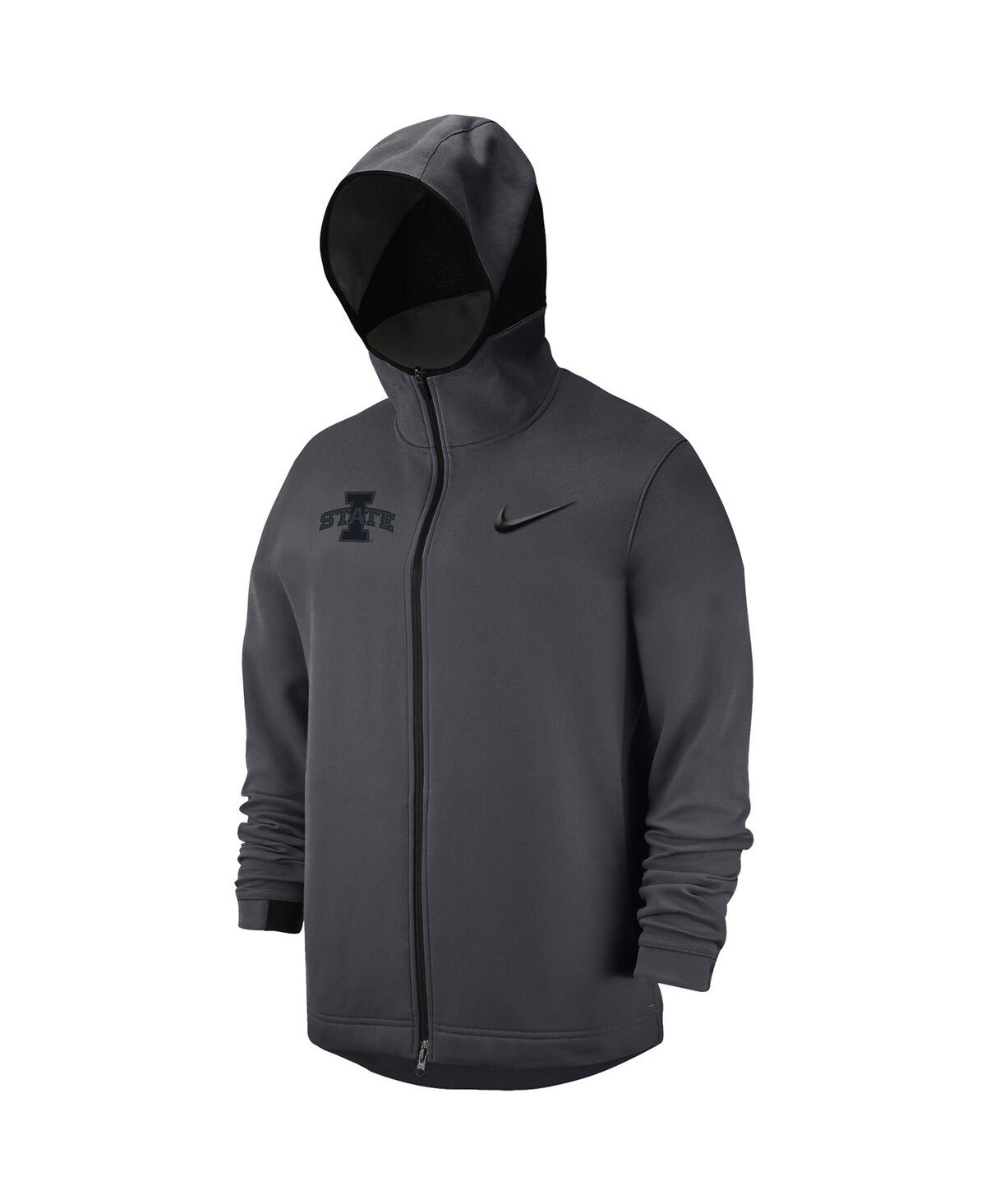 Shop Nike Men's  Anthracite Iowa State Cyclones Tonal Showtime Full-zip Hoodie Jacket
