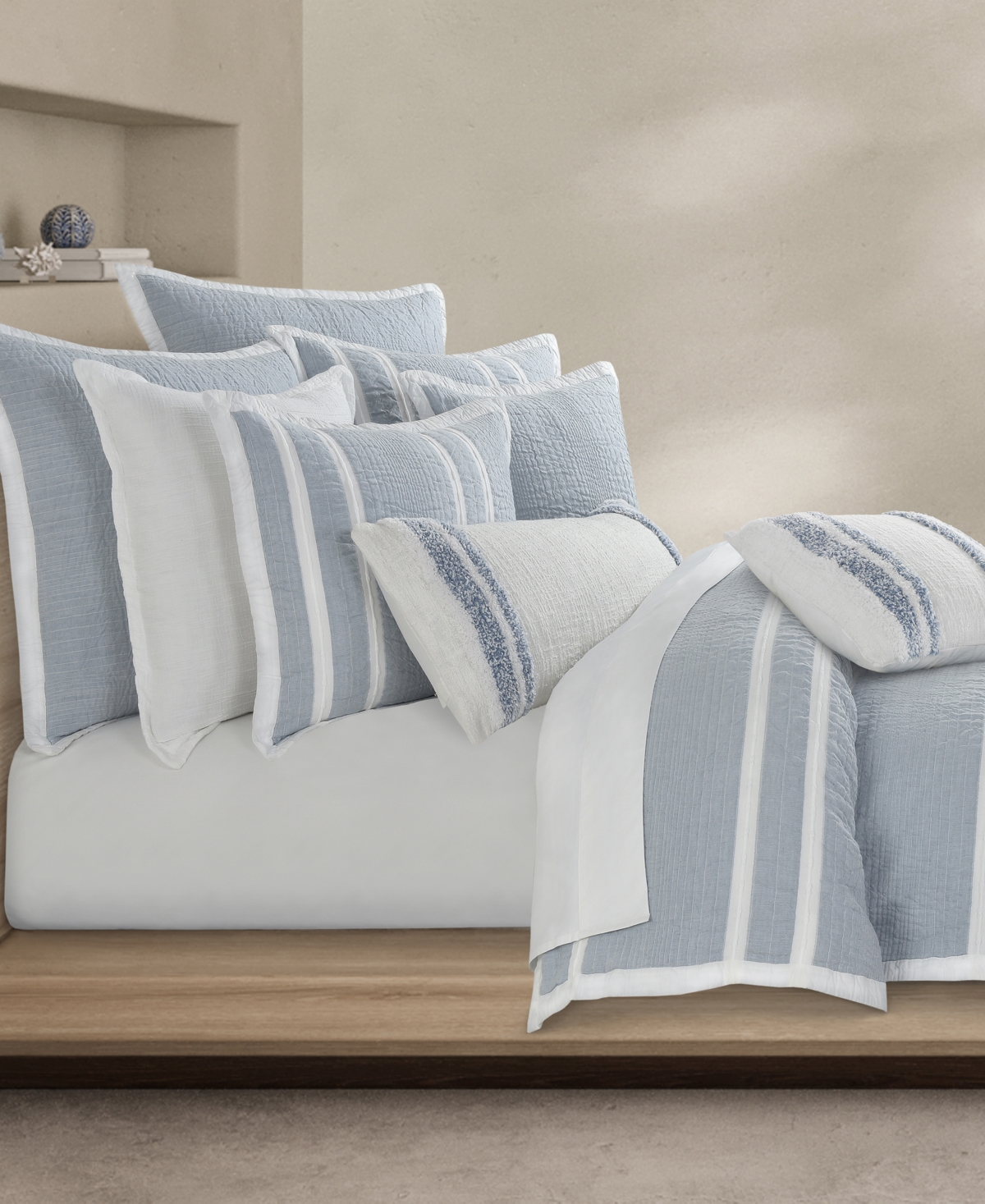 White Sand Beachwood Reversible Duvet Cover, King/California King