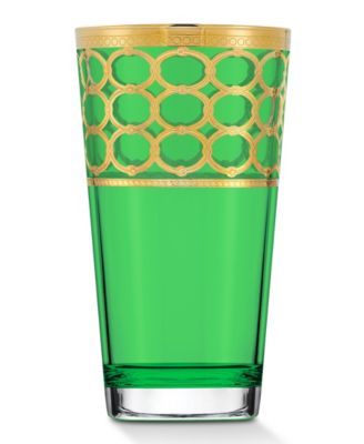 Multicolor High Ball with Gold-Tone Rings, Set of 4