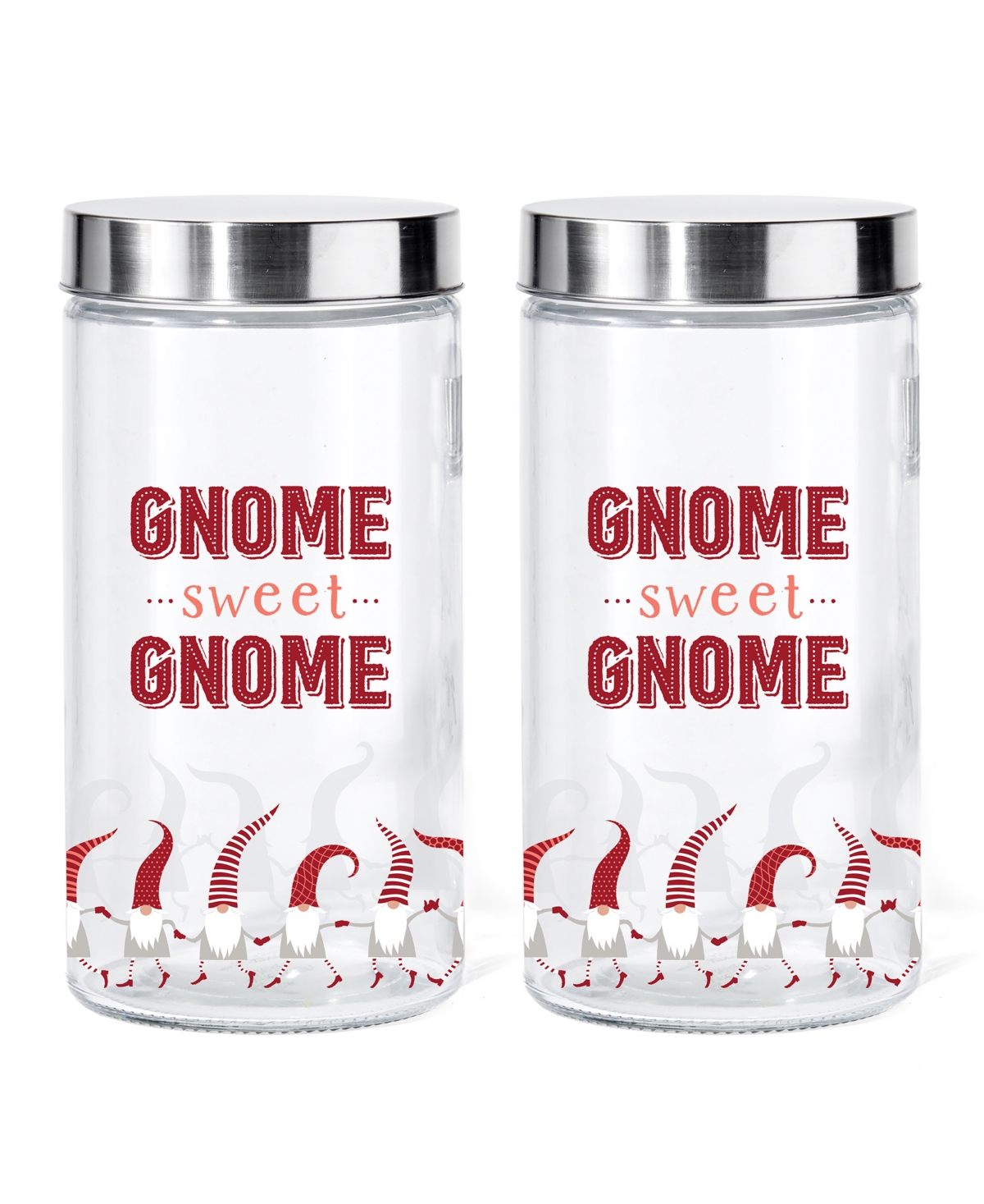 Style Setter Gnome Sweet Glass Jar, 60 oz In Clear