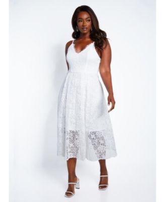 bohme lace dress Hailey Lace Trim Maxi Dress in Olive main image 1