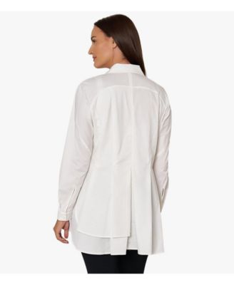 Women's Button-Front Shirt Top Sensation Tunic