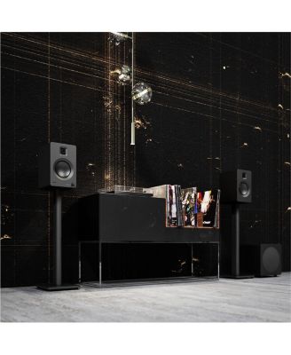 TUK Premium Powered Bookshelf Speakers with Headphone Out, USB DAC, Dedicated Phono Pre-amp, & Bluetooth - Pair