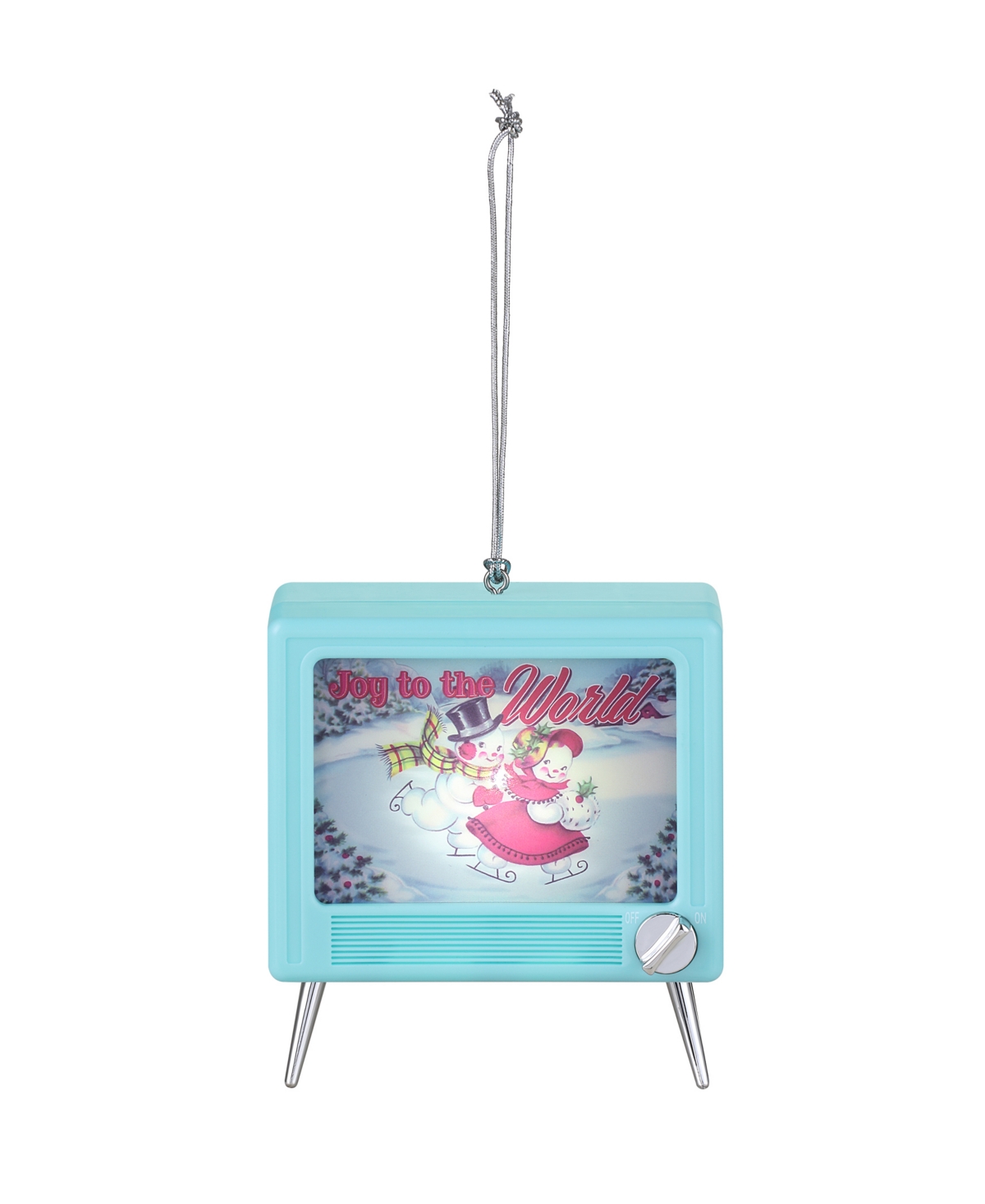 Mr. Christmas 3.75" Musical Led Tv Ornament In Teal