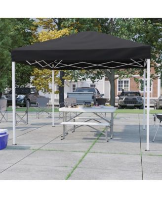 Tamar 8'X8' Weather Resistant, Uv Coated Pop Up Canopy Tent With Reinforced Corners, Height Adjustable Frame And Carry Bag