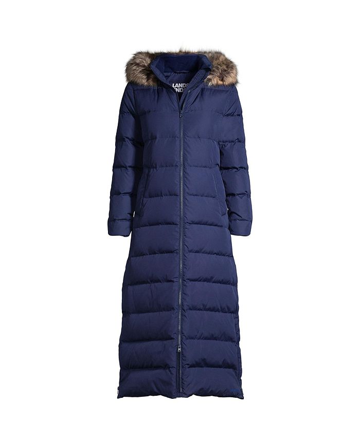 Lands' End Women's Plus Size Down Maxi Winter Coat Macy's