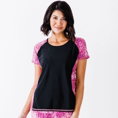 Women's Loose Fit Short Sleeve UPF 50+ Adele Swim Top