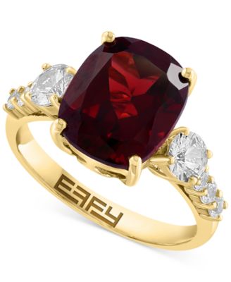 EFFY Collection - Garnet (5-1/2 ct. t.w.) & White Sapphire (3/4 ct. t.w.) Ring in 14k Gold