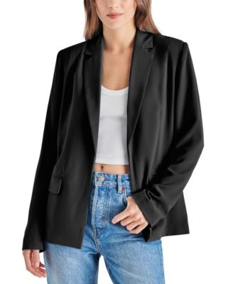 Steve Madden - Women's Payton Open-Front Long-Sleeve Blazer