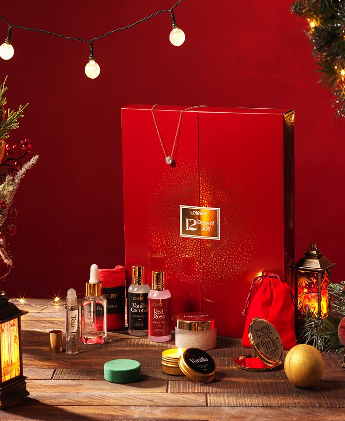 Lovery 12Pc. Advent Calendar Bath & Body Gift Set Macy's