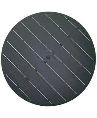 Astaire 60" Round Outdoor Slat Top Dining Table, Created for Macy's