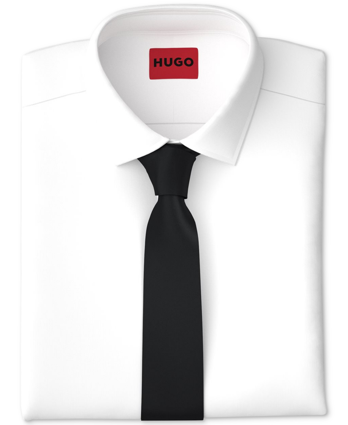 by Hugo Boss Men's Skinny Silk Tie - Black