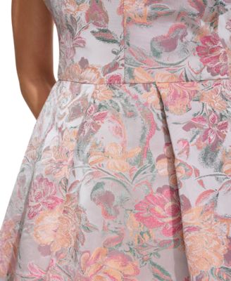 vince camuto floral jacquard fit and flare dress Vince Camuto Petite Floral Jacquard Fit & Flare Dress
