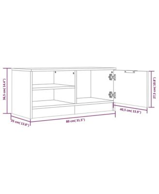 TV Stands 2 pcs Smoked Oak 31.5"x13.8"x14.4" Engineered Wood