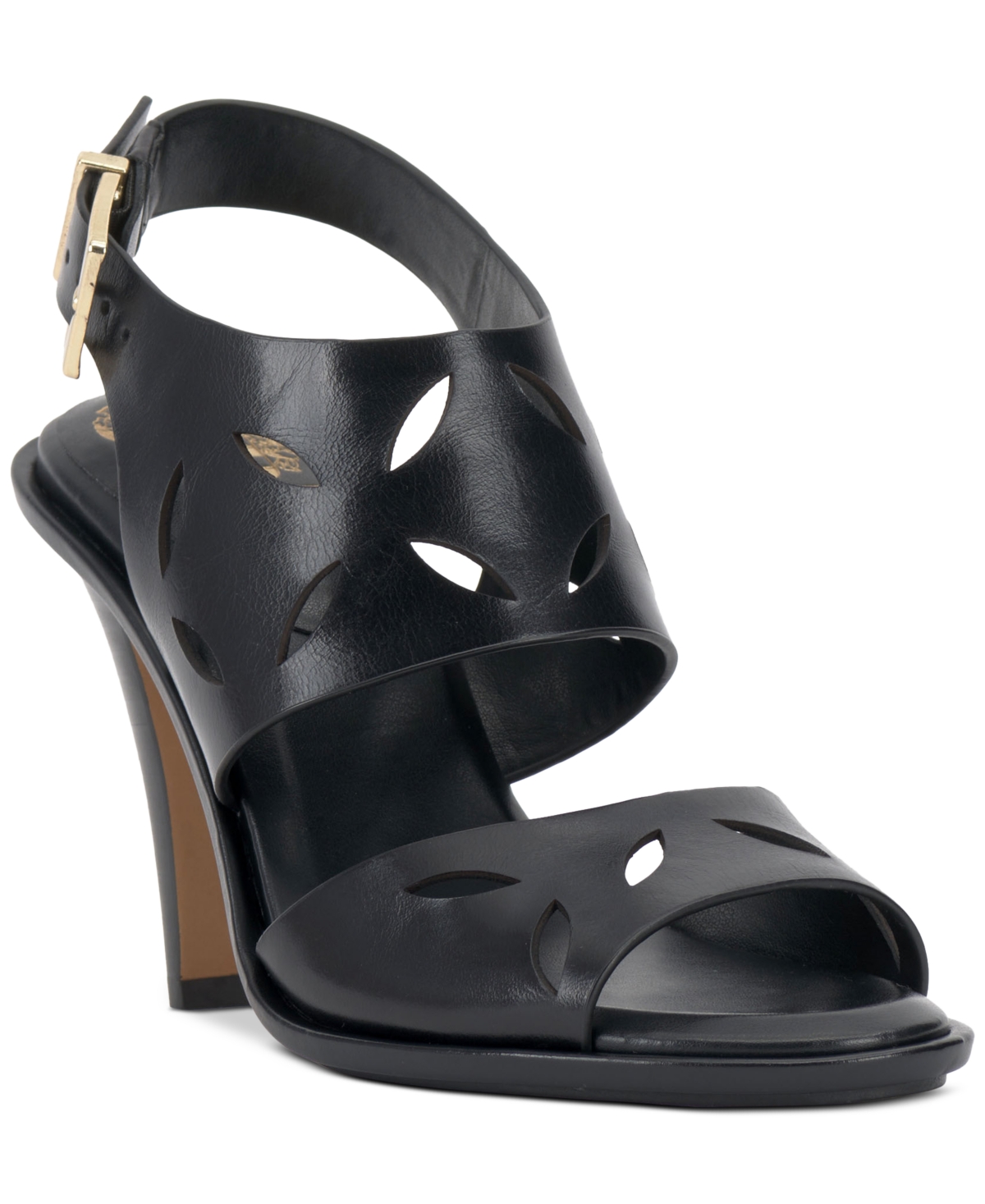 Vince Camuto Women's Frinnas Laser-cut Dress Sandals In Black